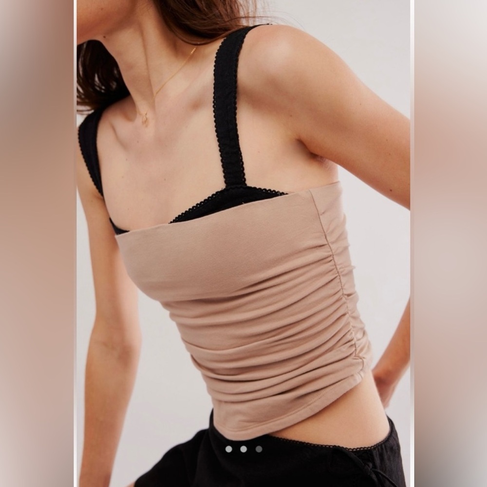 Free People two tone tank in Roman Plaster Combo